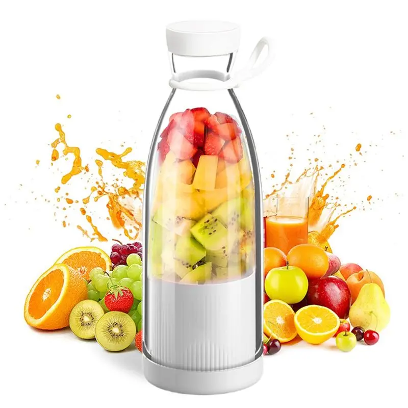 A38T-300ML Portable Blender Fruit Mixers USB Rechargeable Smoothie Mini Blender Personal Juicer -White