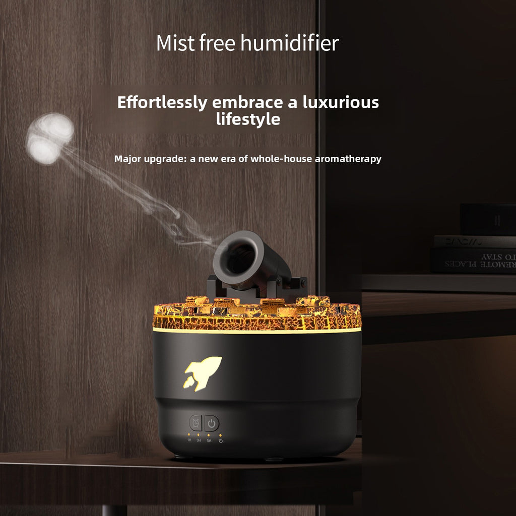 Simulated Flame Aroma Diffuser with Colorful Light