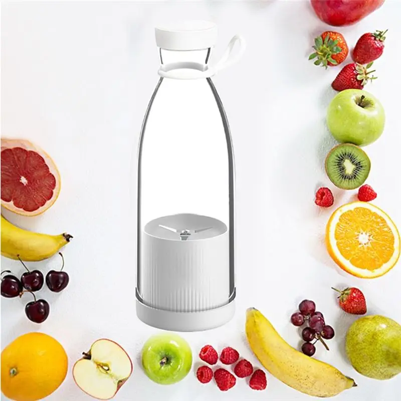 A38T-300ML Portable Blender Fruit Mixers USB Rechargeable Smoothie Mini Blender Personal Juicer -White