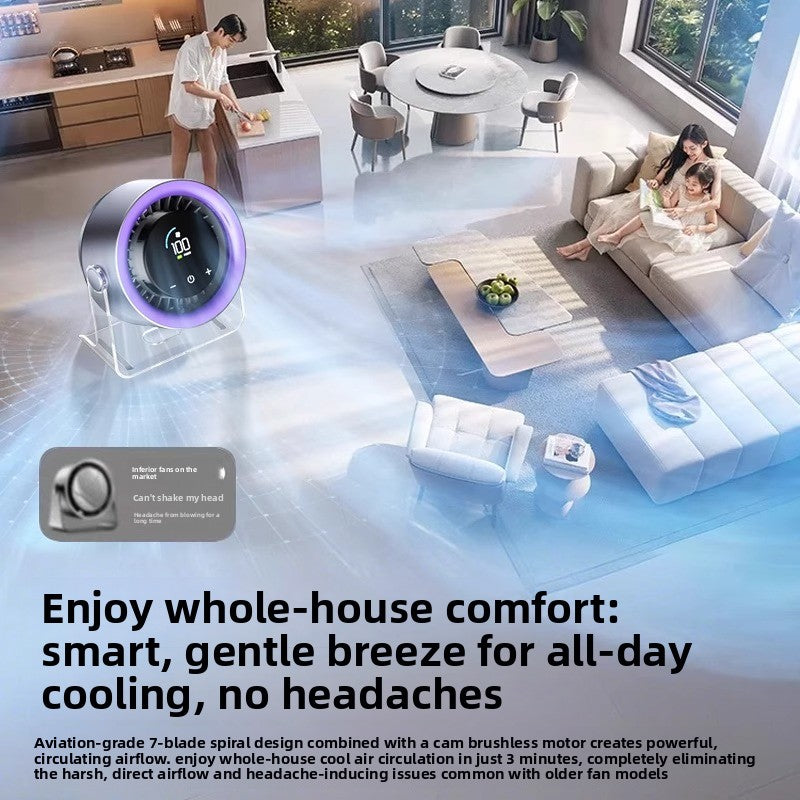 USB Rechargeable Desk Fan with 100 Speed Settings