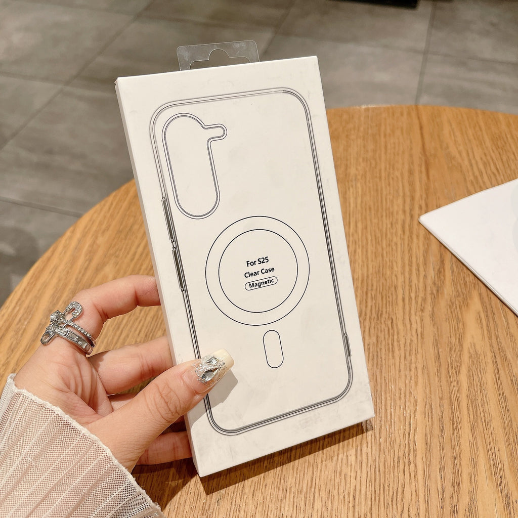 Magnetic Phone Case for Samsung Transparent Hard Shell