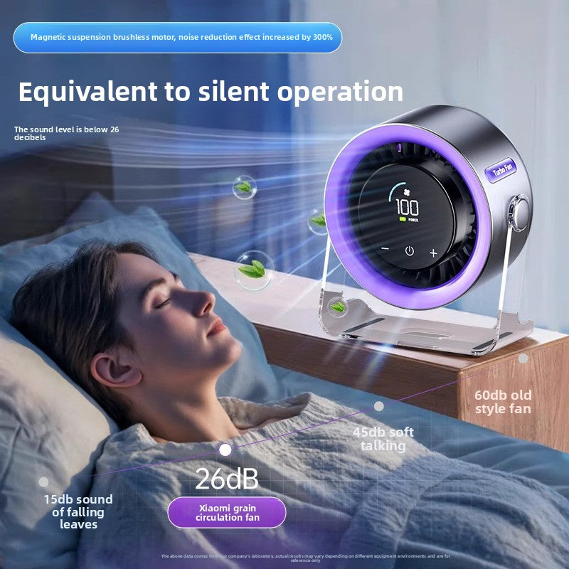 USB Rechargeable Desk Fan with 100 Speed Settings